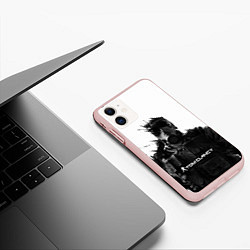 Чехол iPhone 11 матовый Tom Clancys Soldier, цвет: 3D-светло-розовый — фото 2