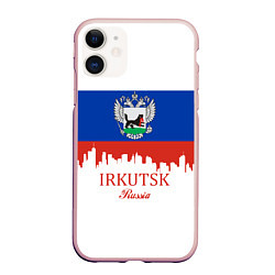 Чехол iPhone 11 матовый Irkutsk: Russia, цвет: 3D-светло-розовый