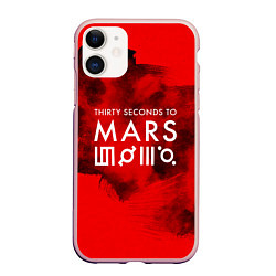 Чехол iPhone 11 матовый 30 STM: Hell Blood, цвет: 3D-светло-розовый