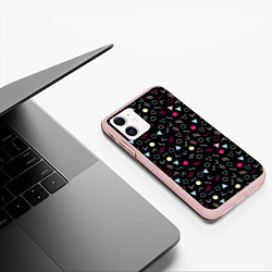 Чехол iPhone 11 матовый 80 Battaries, цвет: 3D-светло-розовый — фото 2