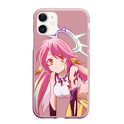 Чехол iPhone 11 матовый No Game No Life, цвет: 3D-светло-розовый