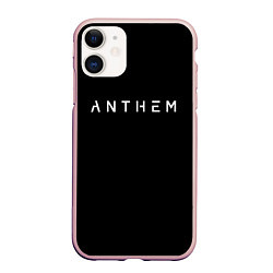 Чехол iPhone 11 матовый ANTHEM: Black Style, цвет: 3D-светло-розовый