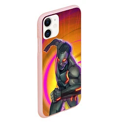 Чехол iPhone 11 матовый Fortnite Omega, цвет: 3D-светло-розовый — фото 2