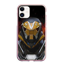 Чехол iPhone 11 матовый ANTHEM Soldier, цвет: 3D-светло-розовый