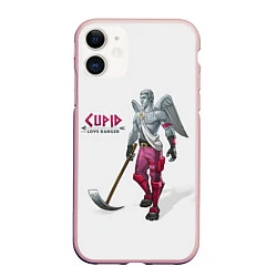Чехол iPhone 11 матовый Fortnite: Love Ranger, цвет: 3D-светло-розовый