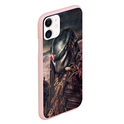 Чехол iPhone 11 матовый Merciless Predator, цвет: 3D-светло-розовый — фото 2