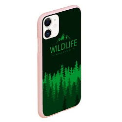 Чехол iPhone 11 матовый Wildlife Adventure, цвет: 3D-светло-розовый — фото 2