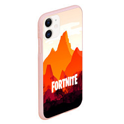 Чехол iPhone 11 матовый FORTNITE, цвет: 3D-светло-розовый — фото 2