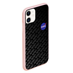 Чехол iPhone 11 матовый NASA: Dark Space, цвет: 3D-светло-розовый — фото 2