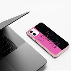 Чехол iPhone 11 матовый Lil Peep: Hell Boy, цвет: 3D-светло-розовый — фото 2