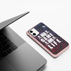 Чехол iPhone 11 матовый No Game No Life, цвет: 3D-светло-розовый — фото 2