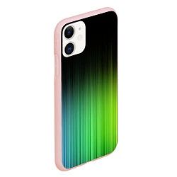 Чехол iPhone 11 матовый Неоновые полосы - Минимализм, цвет: 3D-светло-розовый — фото 2