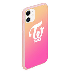 Чехол iPhone 11 матовый TWICE, цвет: 3D-светло-розовый — фото 2