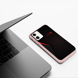 Чехол iPhone 11 матовый Mass Effect N7, цвет: 3D-светло-розовый — фото 2