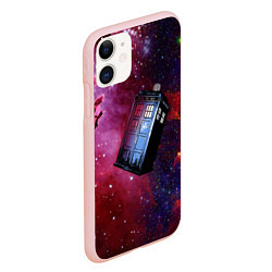 Чехол iPhone 11 матовый Doctor Who, цвет: 3D-светло-розовый — фото 2