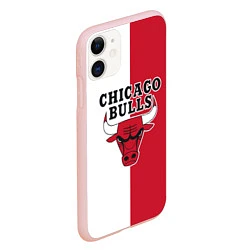 Чехол iPhone 11 матовый CHICAGO BULLS, цвет: 3D-светло-розовый — фото 2
