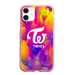 Чехол iPhone 11 матовый TWICE, цвет: 3D-светло-розовый