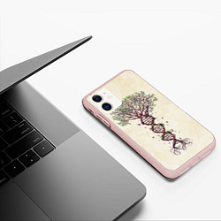Чехол iPhone 11 матовый Дерево жизни, цвет: 3D-светло-розовый — фото 2