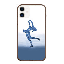 Чехол iPhone 11 матовый Фигурное катание, цвет: 3D-коричневый
