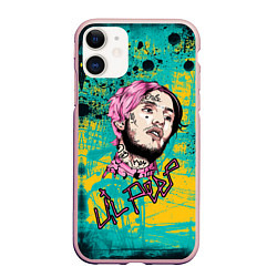 Чехол iPhone 11 матовый Lil Peep, цвет: 3D-светло-розовый