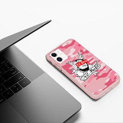 Чехол iPhone 11 матовый LIL PEEP, цвет: 3D-светло-розовый — фото 2