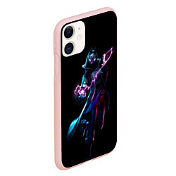 Чехол iPhone 11 матовый Fortnite Спина, цвет: 3D-светло-розовый — фото 2