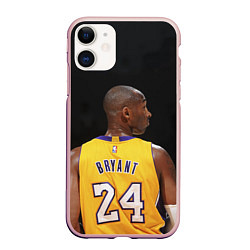 Чехол iPhone 11 матовый Kobe Bryant, цвет: 3D-светло-розовый