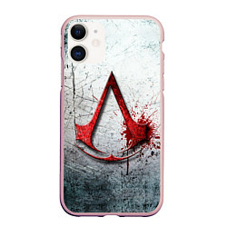 Чехол iPhone 11 матовый Assassins Creed, цвет: 3D-светло-розовый