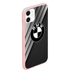 Чехол iPhone 11 матовый BMW, цвет: 3D-светло-розовый — фото 2