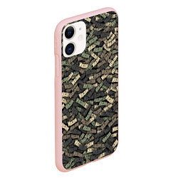 Чехол iPhone 11 матовый Именной камуфляж Иван, цвет: 3D-светло-розовый — фото 2