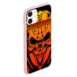 Чехол iPhone 11 матовый Iron Maiden, цвет: 3D-светло-розовый — фото 2