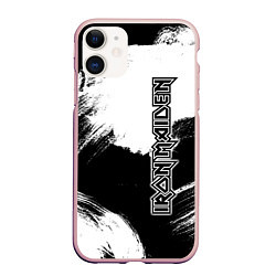 Чехол iPhone 11 матовый Iron Maiden, цвет: 3D-светло-розовый