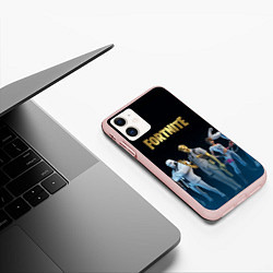 Чехол iPhone 11 матовый FORTNITE 2 СЕЗОН ГЛАВА 2, цвет: 3D-светло-розовый — фото 2
