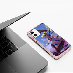 Чехол iPhone 11 матовый СЕЙЛОР МУН, цвет: 3D-светло-розовый — фото 2