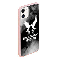 Чехол iPhone 11 матовый Hollywood Undead, цвет: 3D-светло-розовый — фото 2