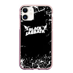 Чехол iPhone 11 матовый Black Sabbath, цвет: 3D-светло-розовый