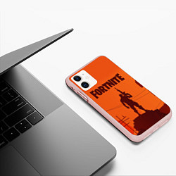 Чехол iPhone 11 матовый FORTNITE, цвет: 3D-светло-розовый — фото 2