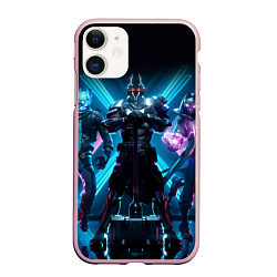 Чехол iPhone 11 матовый FORTNITE, цвет: 3D-светло-розовый