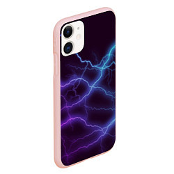 Чехол iPhone 11 матовый МОЛНИЯ, цвет: 3D-светло-розовый — фото 2