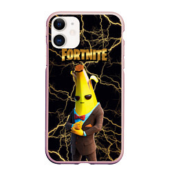 Чехол iPhone 11 матовый Peely Fortnite, цвет: 3D-светло-розовый