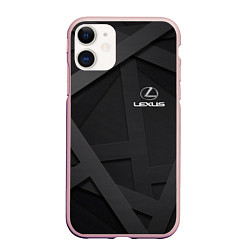 Чехол iPhone 11 матовый LEXUS, цвет: 3D-светло-розовый