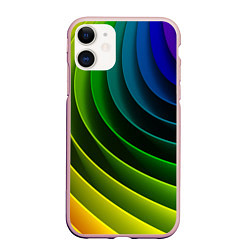 Чехол iPhone 11 матовый Color 2058, цвет: 3D-светло-розовый