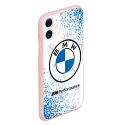 Чехол iPhone 11 матовый BMW БМВ, цвет: 3D-светло-розовый — фото 2