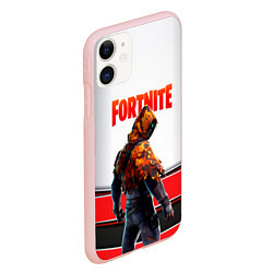 Чехол iPhone 11 матовый FORTNITE GAME, цвет: 3D-светло-розовый — фото 2