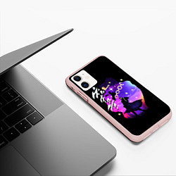 Чехол iPhone 11 матовый JoJo’s Bizarre Adventure, цвет: 3D-светло-розовый — фото 2