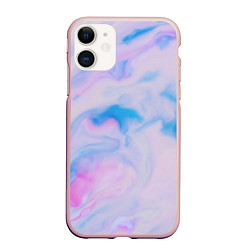 Чехол iPhone 11 матовый BluePink, цвет: 3D-светло-розовый