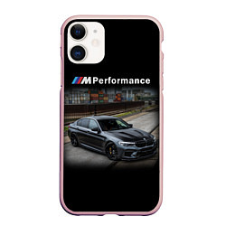 Чехол iPhone 11 матовый BMW Z, цвет: 3D-светло-розовый