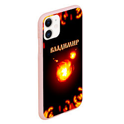 Чехол iPhone 11 матовый Владимир, цвет: 3D-светло-розовый — фото 2