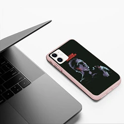 Чехол iPhone 11 матовый Бегущий по лезвию, цвет: 3D-светло-розовый — фото 2