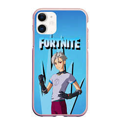 Чехол iPhone 11 матовый Orin Fortnite, цвет: 3D-светло-розовый
